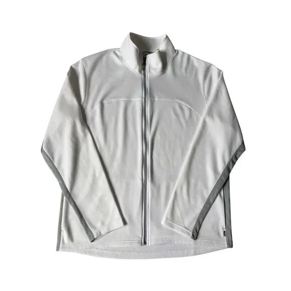 Alo Yoga Coolfit Performance Full Zip Lightweight Jacket Men’s size XL White - Picture 1 of 10